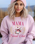 Dark Pink Mama Claus Social Club Sweatshirt