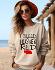 I Bleed Husker Red Cozy Graphic Sweatshirt