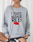 I Bleed Husker Red Cozy Graphic Sweatshirt