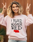 I Bleed Husker Red Cozy Graphic Sweatshirt