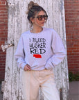 I Bleed Husker Red Cozy Graphic Sweatshirt