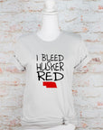 I Bleed Husker Red Graphic Crew Neck Tee