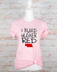 I Bleed Husker Red Graphic Crew Neck Tee