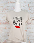 I Bleed Husker Red Graphic Crew Neck Tee