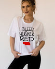 I Bleed Husker Red Graphic Crew Neck Tee