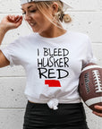 I Bleed Husker Red Graphic Crew Neck Tee