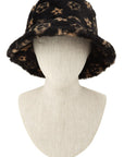 Geometric Pattern Fur Bucket Hat