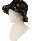 Geometric Pattern Fur Bucket Hat