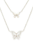 Layer CZ Butterfly Necklace