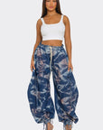 Urban Chic Drawstring Denim Cargo Pants by Athina