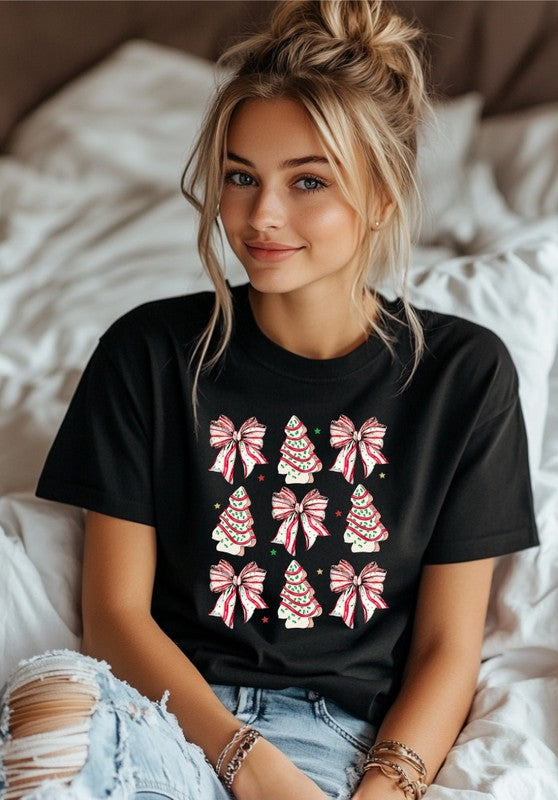 PLUS Coquette Christmas Tree Cake Graphic Tee