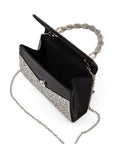 Statement Rhinestone Top Handle Clutch Bag