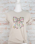 PLUS Christmas Bow Lights Holiday Graphic Tee