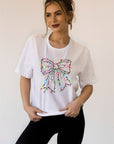 PLUS Christmas Bow Lights Holiday Graphic Tee