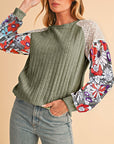 Cotton Stripe  Drop shoulder Sweatshirt