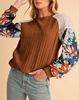 Cotton Stripe  Drop shoulder Sweatshirt