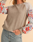 Cotton Stripe  Drop shoulder Sweatshirt