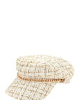 Tweed Beret Chain Hat