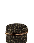 Tweed Beret Chain Hat