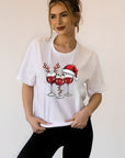 Christmas Wine Glass Graphic Tee