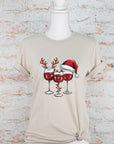 PLUS Christmas Wine Glass Graphic Tee