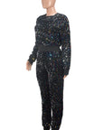 Women's Fashion Sequin 2 Piece Pant Set by Claude