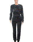 Women's Fashion Sequin 2 Piece Pant Set by Claude