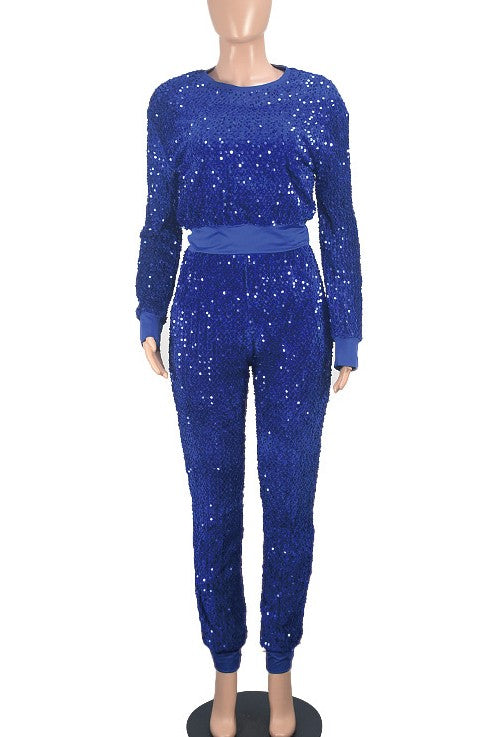 Women&#39;s Fashion Sequin 2 Piece Pant Set by Claude