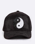 Yin Yang Patch Faux Suede Cap