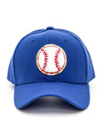 Chenille Baseball Patch Blue Cap