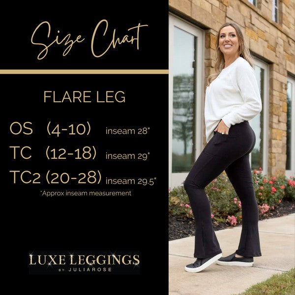 Julia Rose - The Niko Navy FLARE Leggings with Pocket