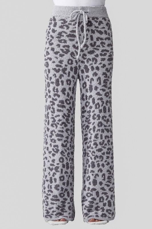 Cozy Warm Soft Leopard Fuzzy Lounge Pants