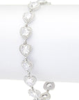 CZ Heart Station Tennis Bracelet