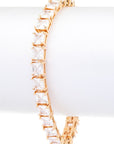 Cubic Zirconia Baguette Bracelet