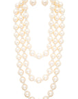 Oversize Pearl Statement Layered Necklace Set