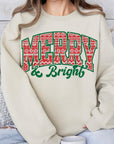 Merry & Bright Graphic Fleece Sweatshirts