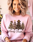 Howdy Christmas Tree Graphic Fleece Sweatshirts