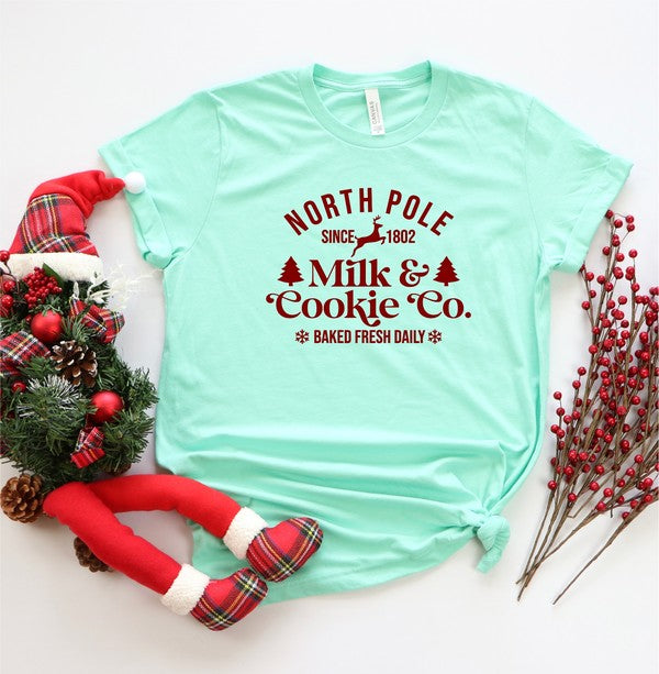 North Pole Milk and Cookie Co Graphic Tee