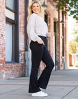 Julia Rose The Vanessa - 30 in Inseam Black Bootcut Leggings