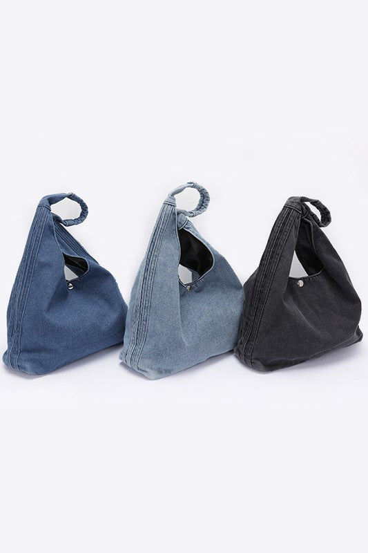 Denim Oversize Hobo Bag