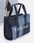 Patch Denim Iconic Tote Bag