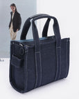 Patch Denim Iconic Tote Bag