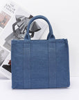 Denim Convertible Small Tote Bag