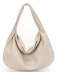 Weaved Faux Leather Soft Shoulder Bag