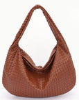 Weaved Faux Leather Soft Shoulder Bag