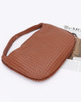 Weaved Faux Leather Soft Shoulder Bag