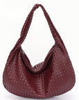 Weaved Faux Leather Soft Shoulder Bag