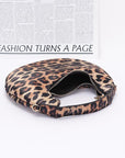 Leopard Print Top Handle Circle Swing Bag