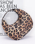 Leopard Print Top Handle Circle Swing Bag