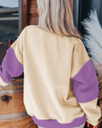 Women Colorblock Patchwork Drop Sweatshirt